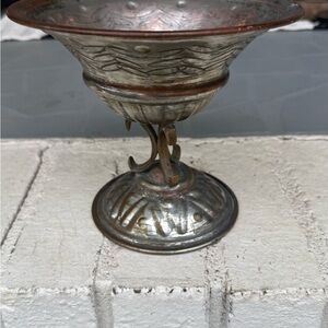 Vintage Silver and Copper Decorative Chalice United Arab Rep